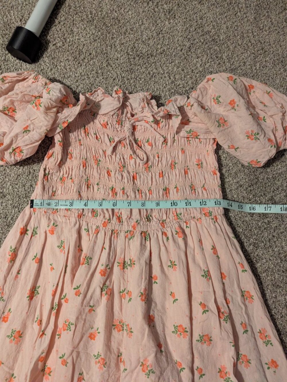 Pink Floral Cottagecore Milkmaid Dress - Picture 3 of 6